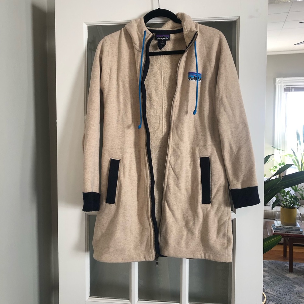 Patagonia Wool Dusty Mesa Style Parka Sweater Jacket, Small